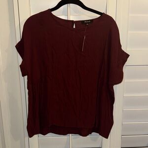 NWT Madewell  Deep Burgundy Women's Blouse
